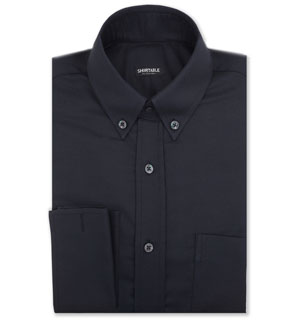Poly Button Down Black
