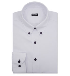 Poly Button Down White