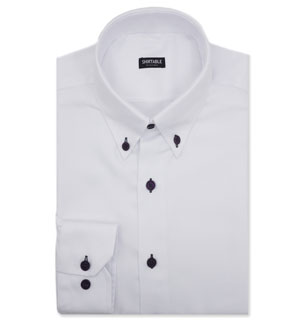 Poly Button Down White